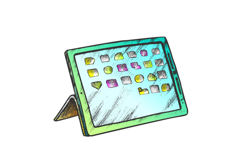electronic-tablet-digital-gadget-color-vector