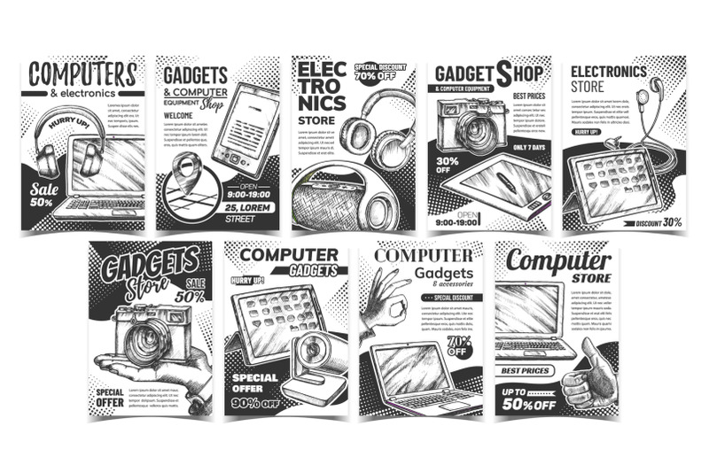 electronics-store-advertising-posters-set-vector