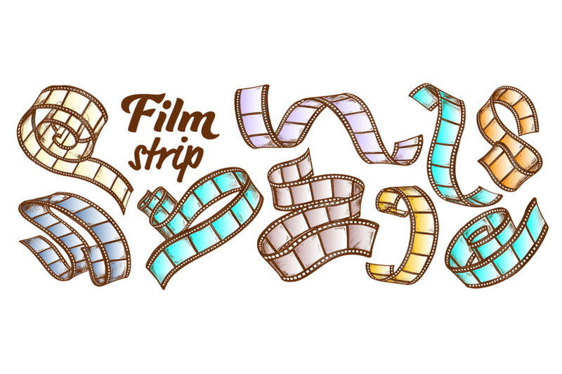 film-strip-for-camera-projector-color-set-vector