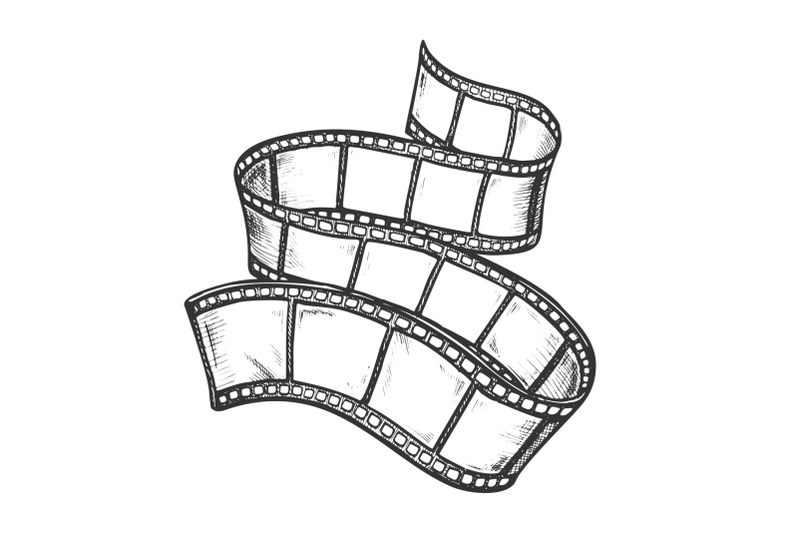 filmstrip-for-old-video-camera-monochrome-vector