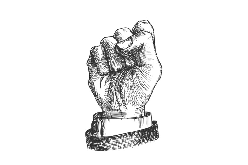 man-hand-clenched-finger-in-fist-gesture-vector