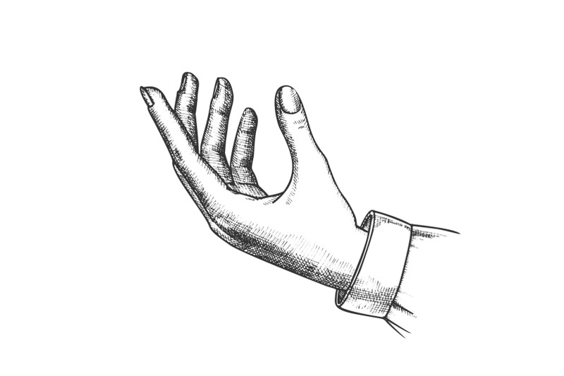 girl-hand-gesture-holding-violin-handdrawn-vector