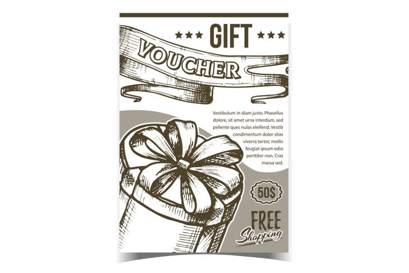 gift-voucher-round-box-advertising-banner-vector