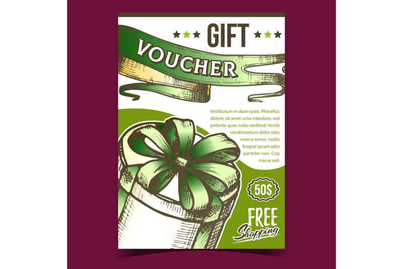 gift-voucher-round-box-advertising-banner-vector