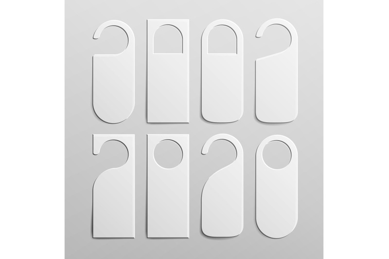 paper-plastic-door-handle-lock-hangers-set-realistic-white-blank-empty-mock-up-do-not-disturb-vector-illustration