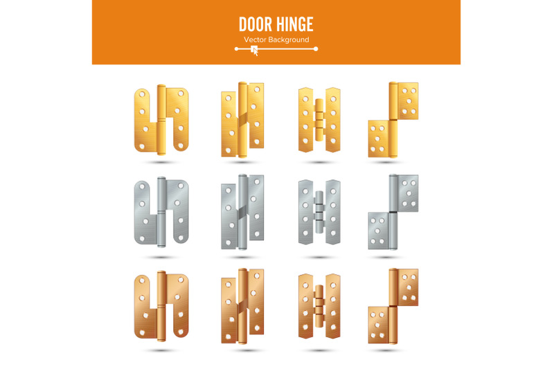 door-hinge-vector-set