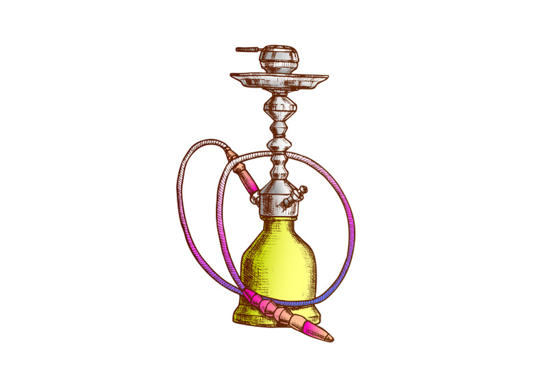 smoking-hookah-lounge-cafe-equipment-retro-vector