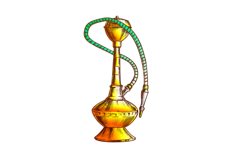 smoking-hookah-lounge-cafe-tool-hand-drawn-vector