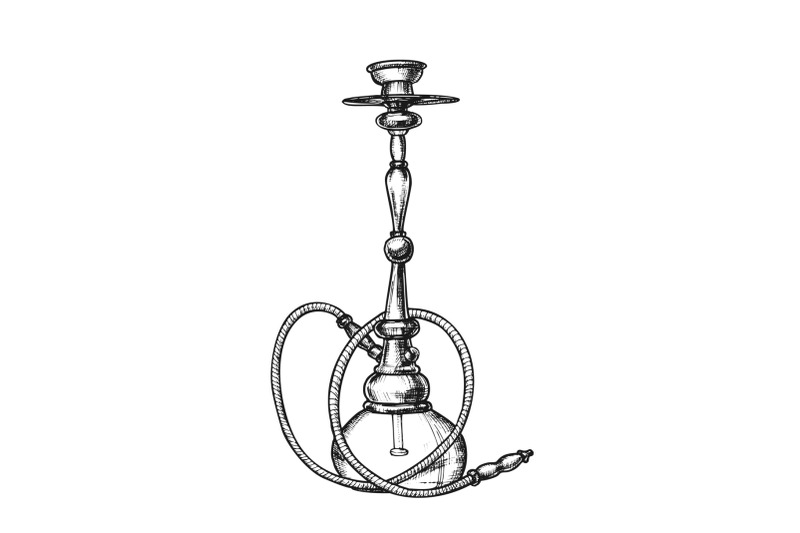 smoking-hookah-lounge-cafe-instrument-retro-vector