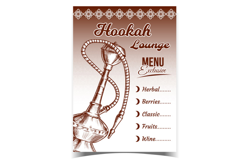 hookah-lounge-bar-exclusive-menu-poster-vector