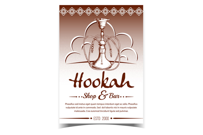 hookah-shop-and-bar-advertising-poster-vector