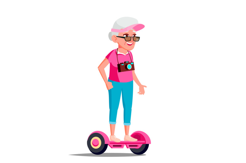 old-woman-on-hoverboard-vector-riding-on-gyro-scooter-outdoor-activity-two-wheel-electric-self-balancing-scooter-isolated-illustration