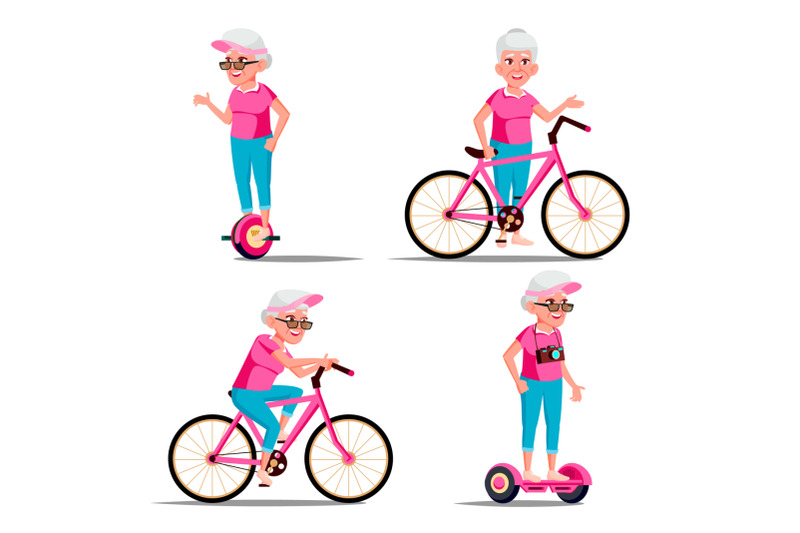 old-woman-riding-hoverboard-bicycle-vector-city-outdoor-sport-activity-gyro-scooter-bike-eco-friendly-healthy-lifestyle-isolated-illustration