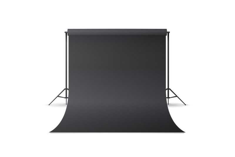 empty-photo-studio-hromakey-vector-modern-photo-studio-black-backdrop-stand-tripods-isolated-illustration