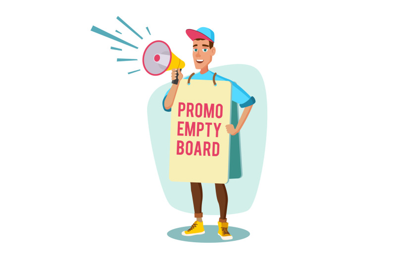 human-billboard-vector-man-holding-empty-board-social-or-political-movement-isolated-flat-cartoon-character-illustration