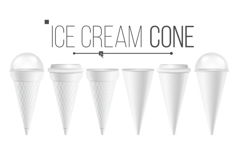 white-ice-cream-cone-mock-up-set-vector-for-ice-cream-sour-cream-different-food-bucket-cone-container-white-empty-blank-isolated-illustration