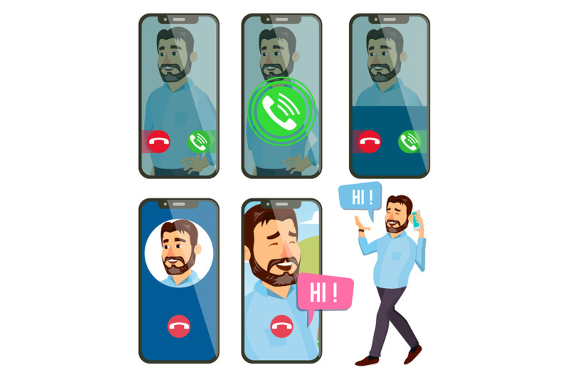 online-call-vector-man-face-mobile-smartphone-screen-video-voice-chatting-online-speaking-calling-application-interface-on-line-chat-app-communication-wireless-talking-illustration