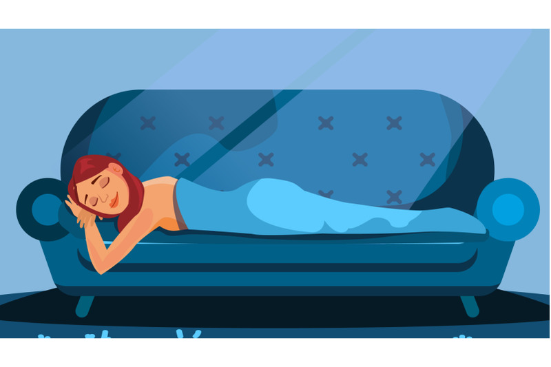 sleeping-woman-vector-lying-in-bed-nightmare-flat-cartoon-illustration