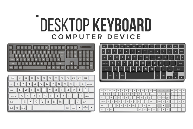 desktop-keyboard-set-vector-wireless-modern-plastic-tool-top-view-isolated-on-white-illustration