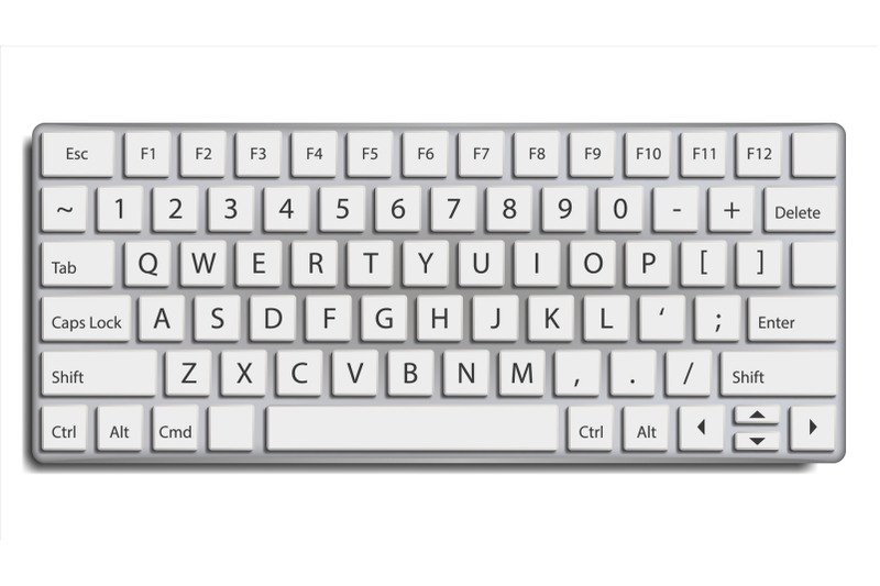 desktop-keyboard-vector-classic-top-view-modern-computer-electronic-device-isolated-on-white-illustration