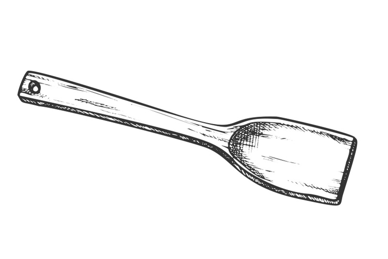 scapula-wooden-chef-kitchenware-monochrome-vector
