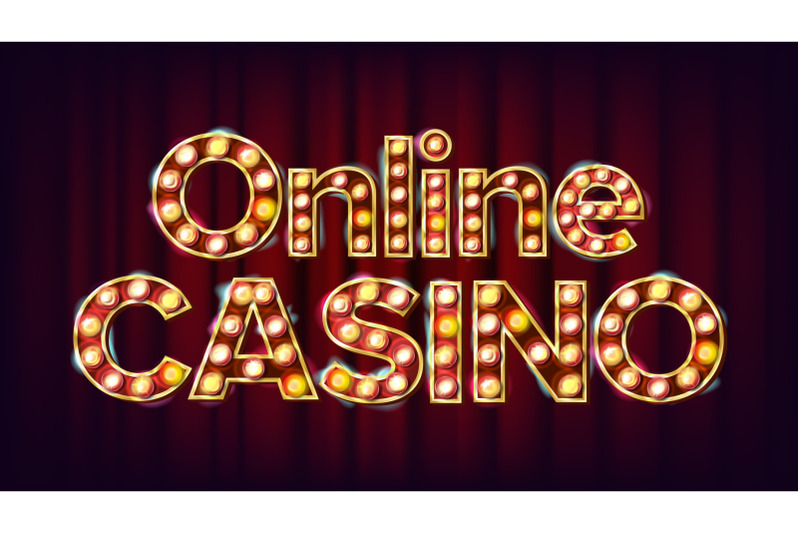 online-casino-banner-vector-casino-vintage-golden-illuminated-neon-light-risk-illustration