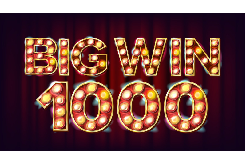 big-win-1000-banner-vector-casino-glowing-lamps-fortune-illustration