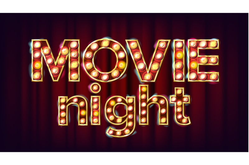movie-night-background-vector-theatre-cinema-golden-illuminated-neon-light-for-theater-cinematography-advertising-design-retro-illustration