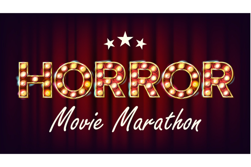 horror-movie-marathon-background-vector-cinema-vintage-style-illuminated-light-for-festive-advertising-design-modern-illustration