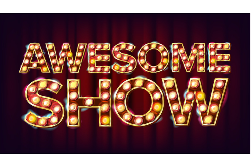 awesome-show-banner-sign-vector-for-festival-events-design-circus-style-vintage-style-illuminated-light