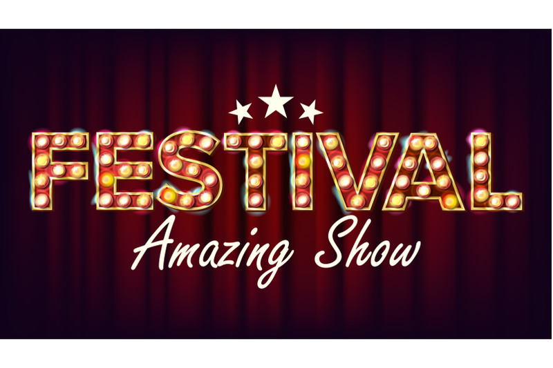 festival-amazing-show-banner-sign-vector-for-brochure-party-design-circus-vintage-style-illuminated-light-amusement-illustration