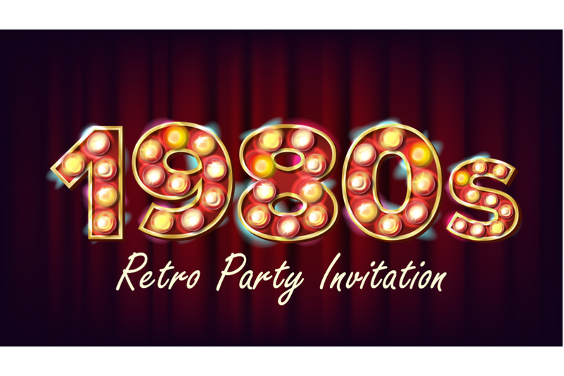 1980s-retro-party-invitation-vector-1980-vintage-style-design-shine-lamp-bulb-glowing-classic-retro-poster-flyer-banner-template-night-club-disco-party-event-advertising-illustration