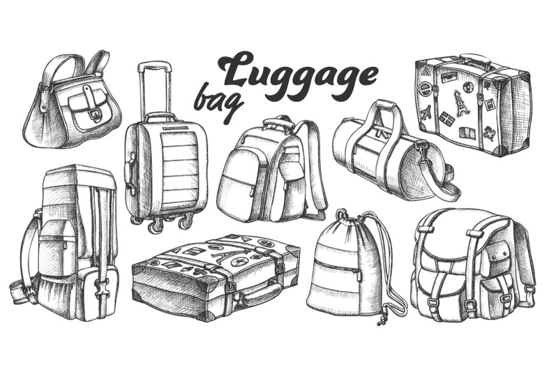 collection-of-different-luggage-ink-set-vector