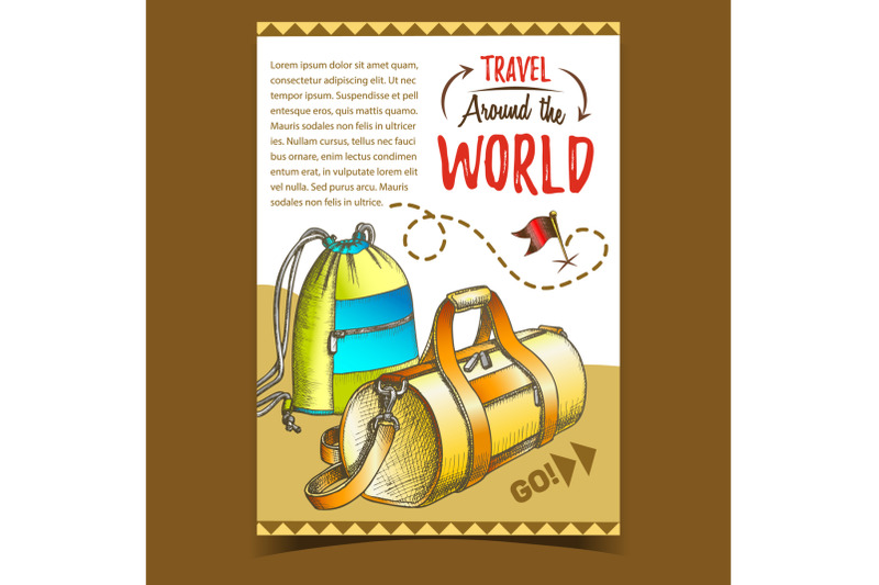 travel-world-advertising-poster-with-bags-vector