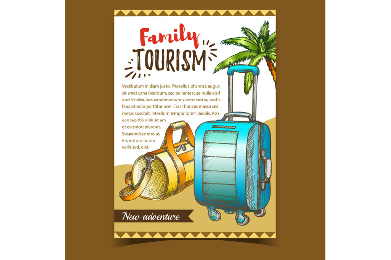 family-tourism-luggage-on-advertise-poster-vector