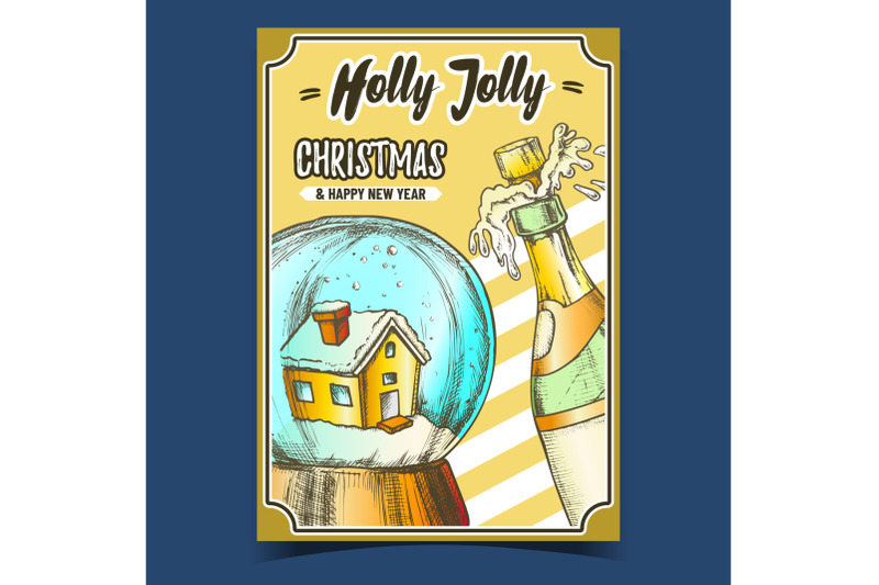 holly-jolly-christmas-advertising-banner-vector