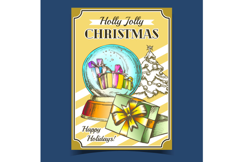 christmas-celebrative-advertising-poster-vector