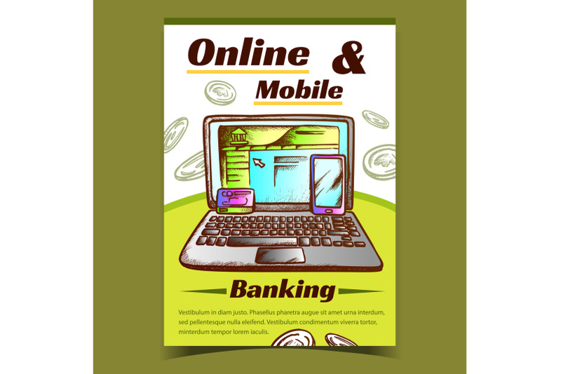 online-and-mobile-internet-banking-banner-vector