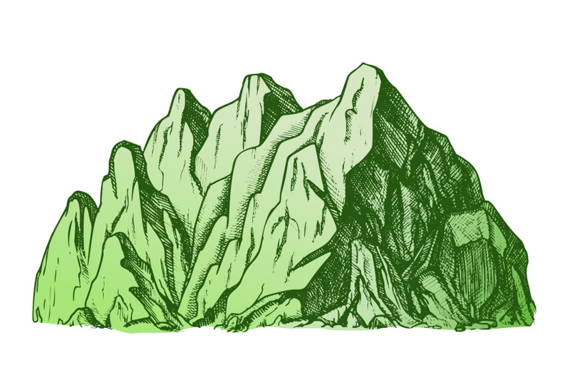 color-high-mountain-crag-landscape-hand-drawn-vector