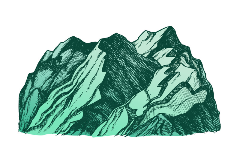 color-peak-of-rocky-mountain-landscape-hand-drawn-vector