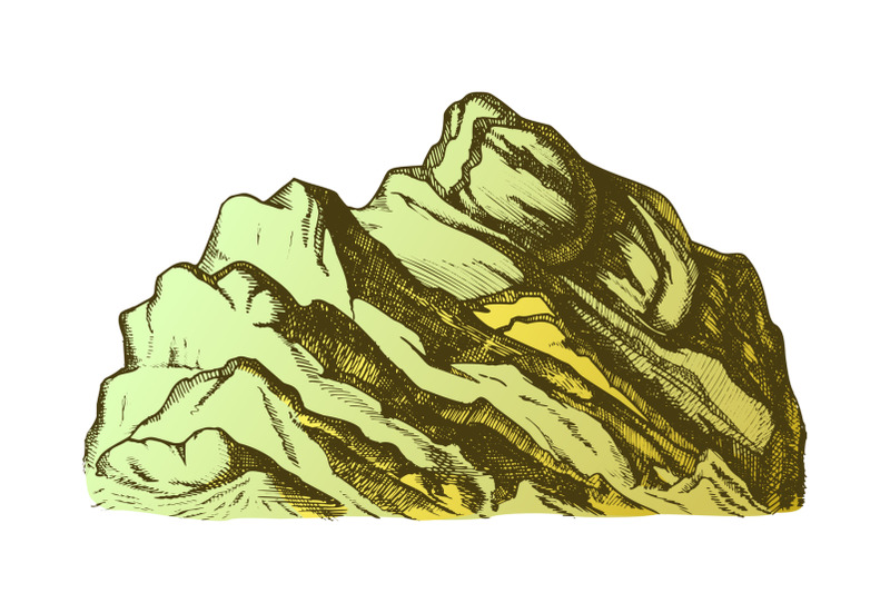 color-summit-of-mountain-landscape-hand-drawn-vector