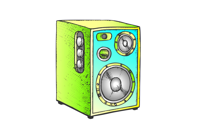 loud-speaker-for-listening-music-color-vector