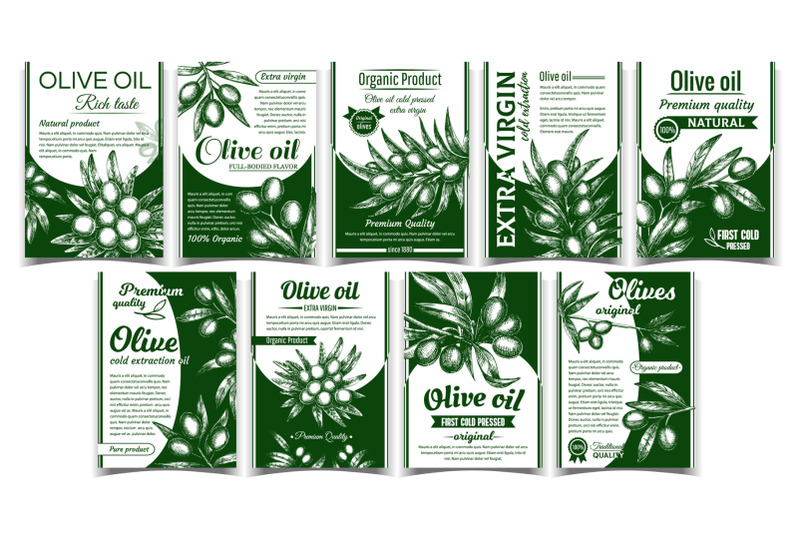 olives-original-organic-product-poster-set-vector