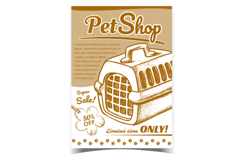 pet-shop-animal-transportation-box-banner-vector