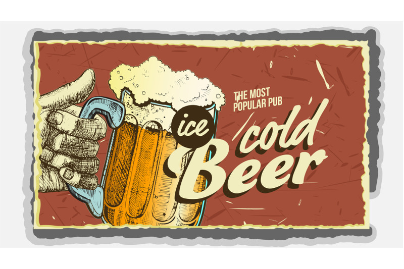 hand-holding-ice-cold-foamy-beer-glass-vector