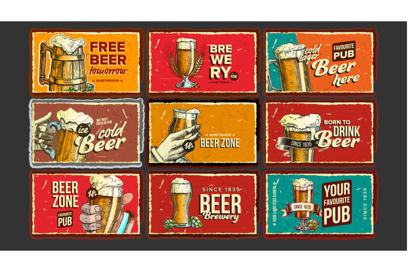 beer-collection-advertising-poster-set-vector