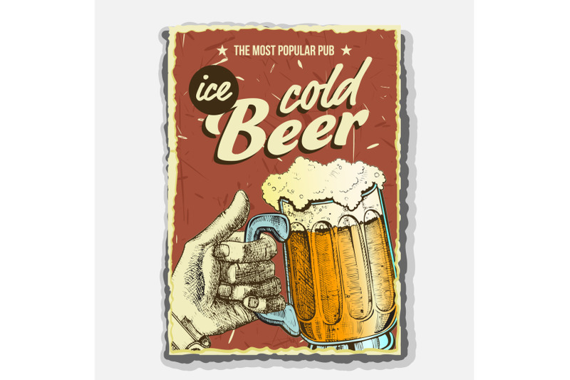 hand-holding-ice-cold-foamy-beer-glass-vector