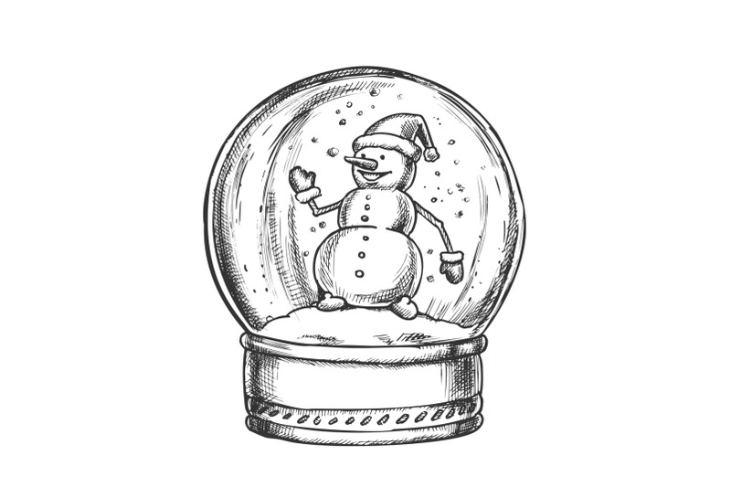 snow-globe-with-snowman-souvenir-vintage-vector