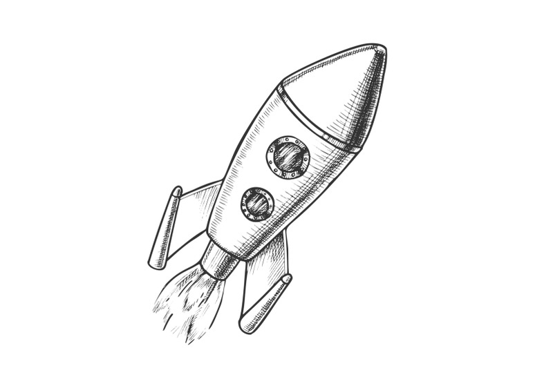 space-exploring-launch-rocket-monochrome-vector