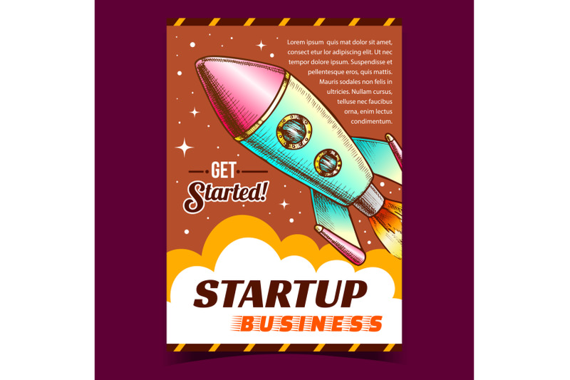 startup-business-cosmic-advertising-banner-vector